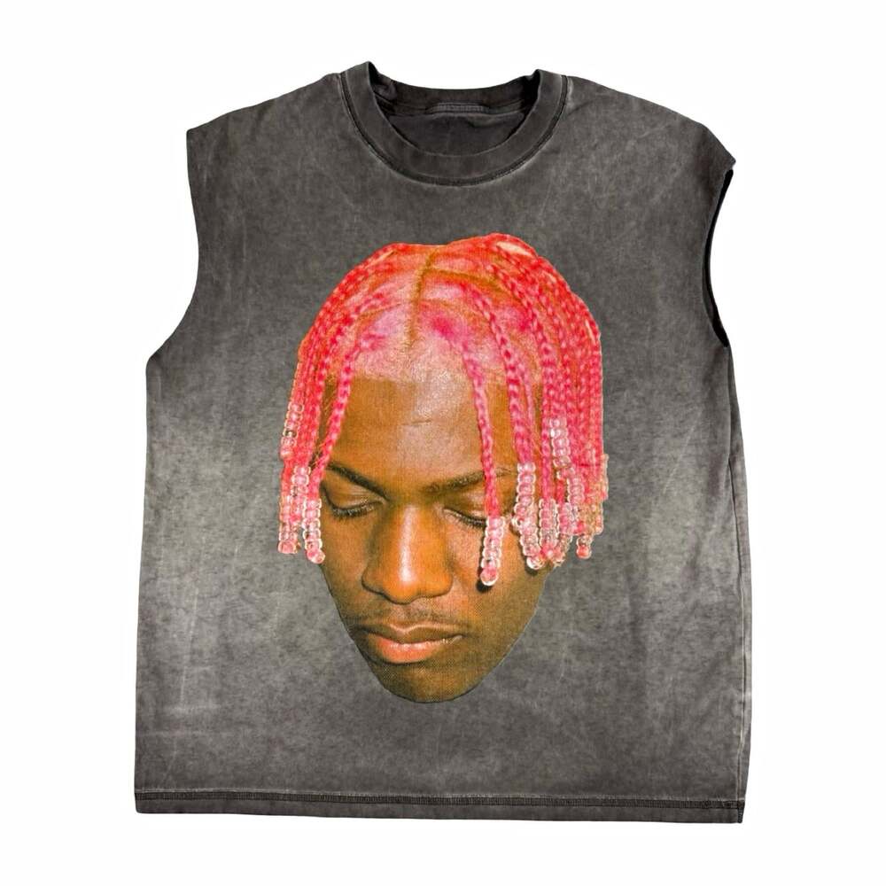 Lil Yachty Strike Sh*t Sleeveless Graphic Print Crew Neck Cotton T-Shirt Size M